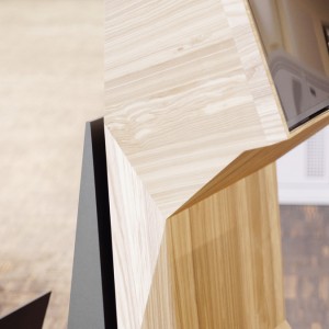 «warp» (sculptural terminal + brochure holder)