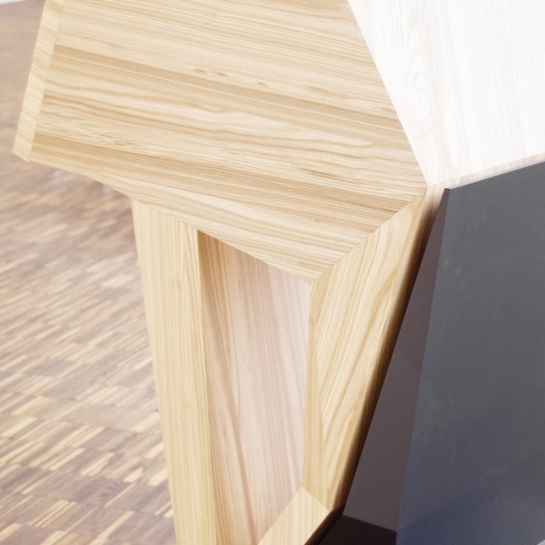 «warp» (sculptural terminal + brochure holder)